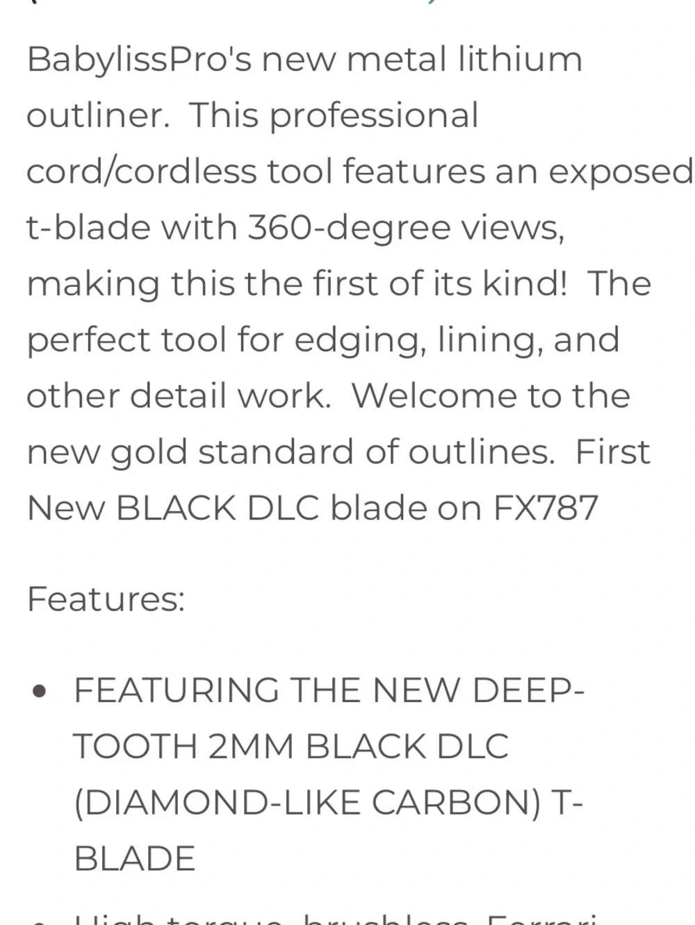 BaByliss Pro GoldFX Cordless Trimmer — Gold and Black NIB